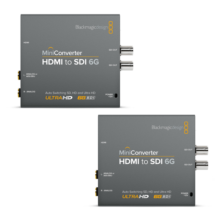 BLACKMAGIC 2 x Mini Converter HDMI to SDI 6G