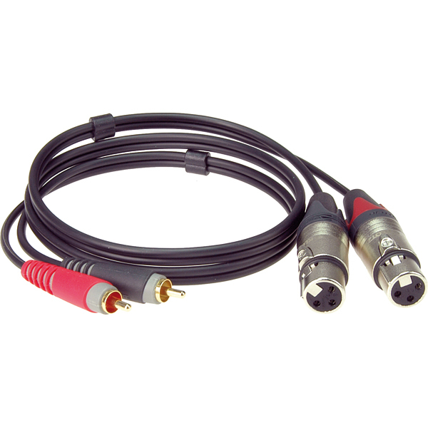 Cordon 2 XLR 3 femelle - 2 CINCH mâle
