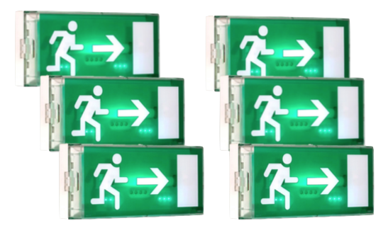 BAES ISSUE DE SECOURS 6*45 LUMENS