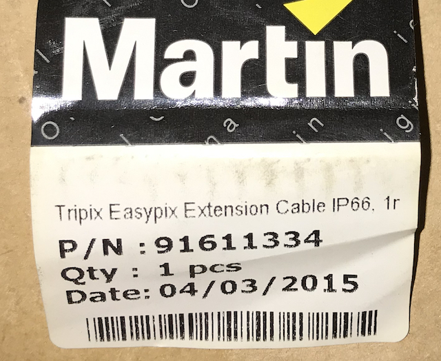 Extension de câble MARTIN IP66 1m-pour Tripix