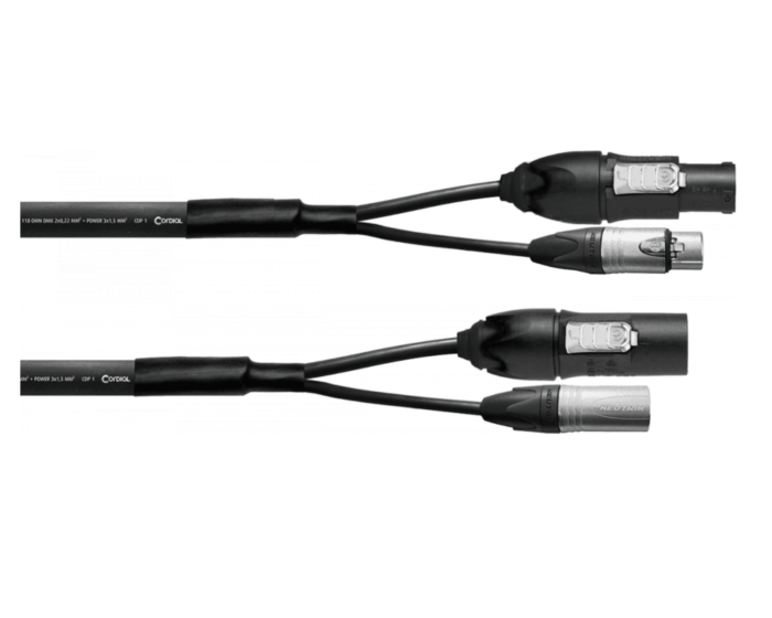 DMX 5PT 5M + POWERCON